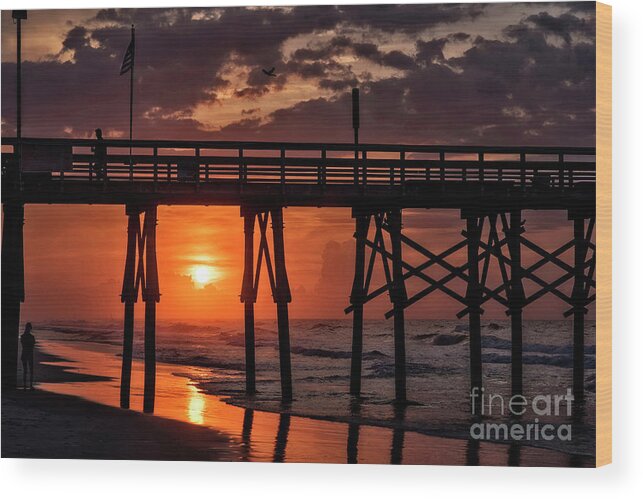 Surf City Wood Print featuring the photograph Between by DJA Images