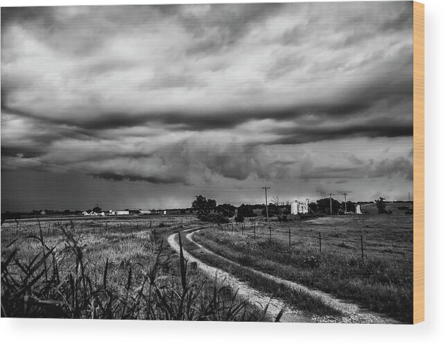 Storm Wood Print featuring the photograph Beware the Storm by Toni Hopper
