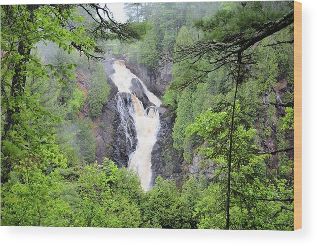 Nature Wood Print featuring the photograph Big Manitou Falls by Bonfire Photography