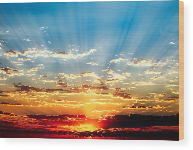 Sun Wood Print featuring the photograph Big Sky by Todd Klassy