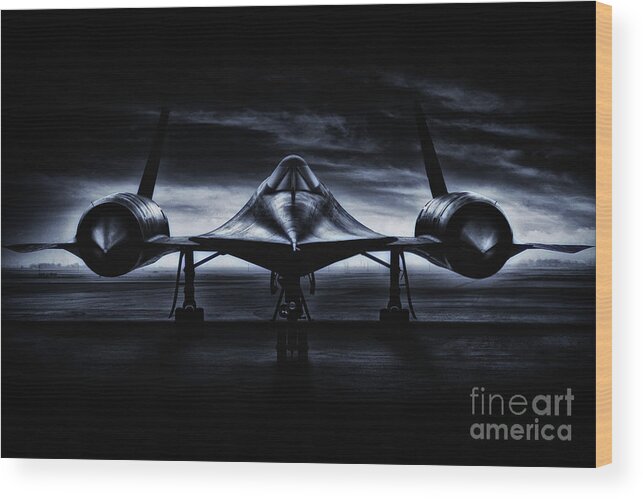 Lockheed Wood Print featuring the digital art Black Magic by Airpower Art