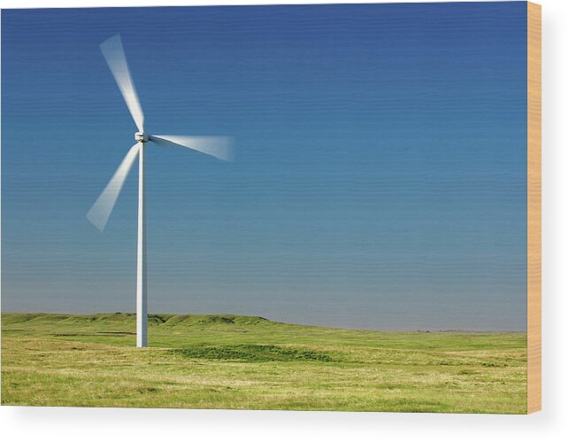 Montana-dakota Utilities Wood Print featuring the photograph Blades in the Sky by Todd Klassy