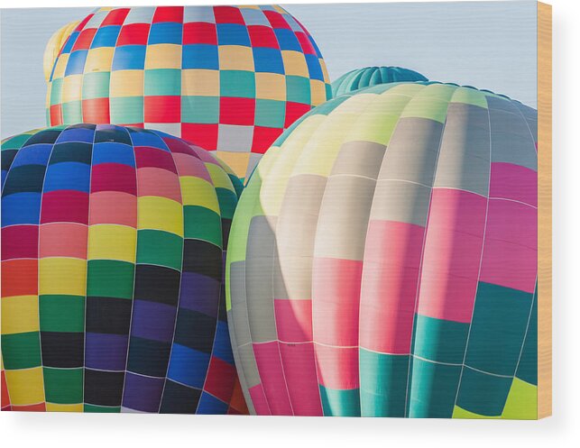 Hot Air Balloons Wood Print featuring the photograph Blast Of Color by Charles McCleanon