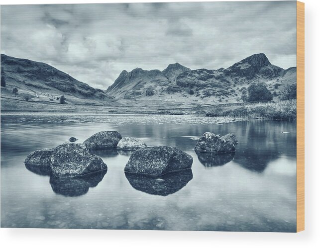 Langdale Pikes Wood Print featuring the photograph Blea Tarn - Lake District by Joana Kruse