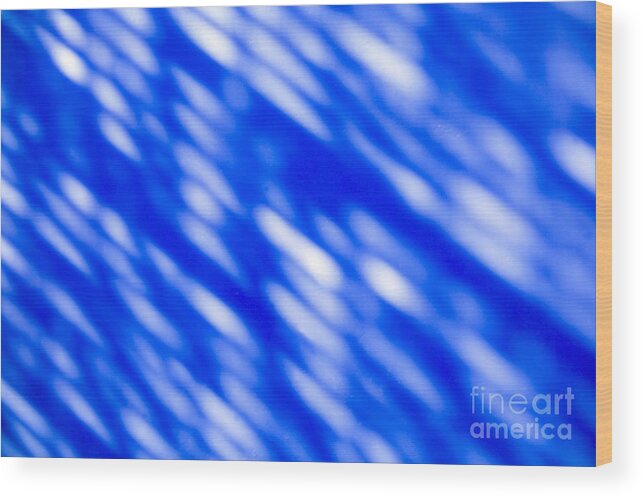 Abstract Wood Print featuring the photograph Blue Abstract 1 by Tony Cordoza