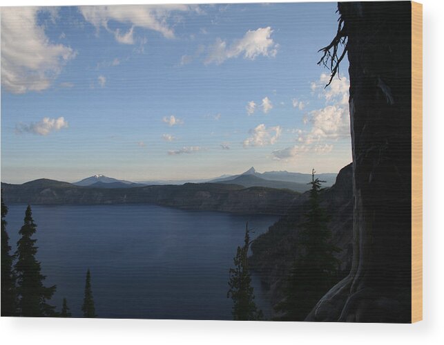 Dylan Punke Wood Print featuring the photograph Blue Lookout Full Color by Dylan Punke