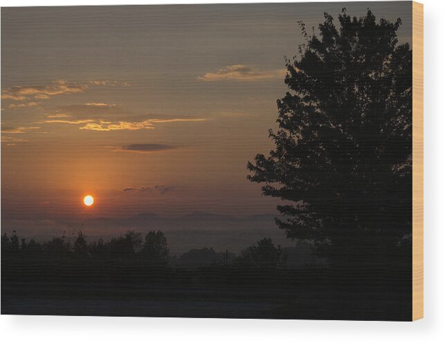 Nature Wood Print featuring the photograph Blue Ridge Morning by Al Cash