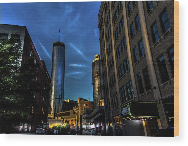 Cities Wood Print featuring the photograph Blue Skies Above by Kenny Thomas