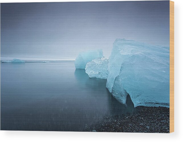 Iceland Wood Print featuring the photograph Blue Vertigo by Jorge Maia