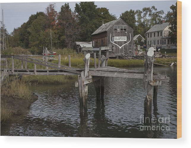 Boat Wood Print featuring the photograph Boat House by Timothy Johnson