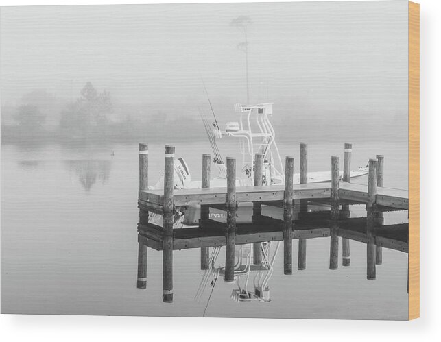 Canon 5dsr Wood Print featuring the photograph Boat in the sounds Alabama by John McGraw