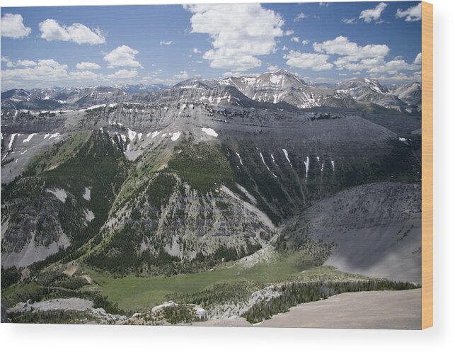 Mountain Wood Print featuring the photograph Bob Marshall Wilderness 2 by Jedediah Hohf