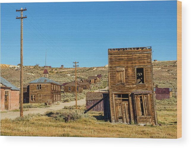 Bodie Wood Print featuring the photograph Bodie Buildings by Kelley King