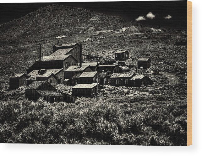 California Wood Print featuring the photograph Bodie Ghost Town Stamping Mill by Roger Passman