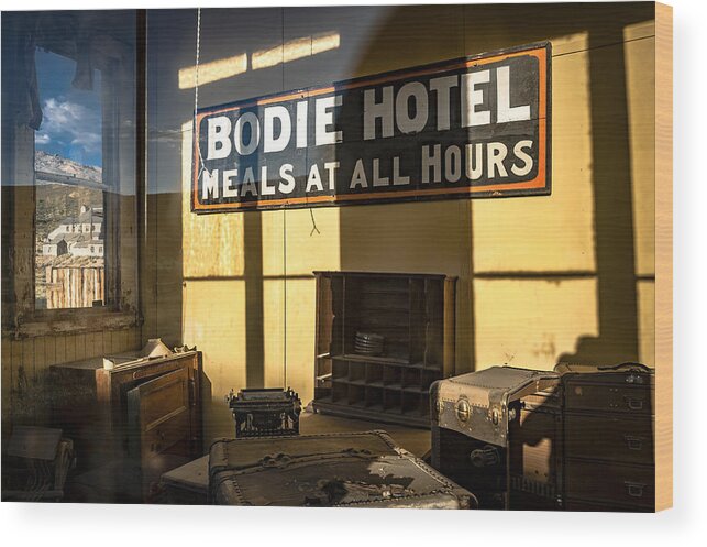 Interior Wood Print featuring the photograph Bodie Hotel by Cat Connor