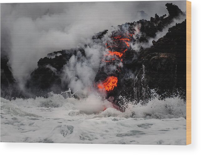 Lava Wood Print featuring the photograph Boiling Waters by Daniel Murphy