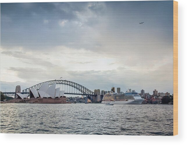 Sydney Harbour Photograph Wood Print featuring the photograph Bon Voyage by Az Jackson
