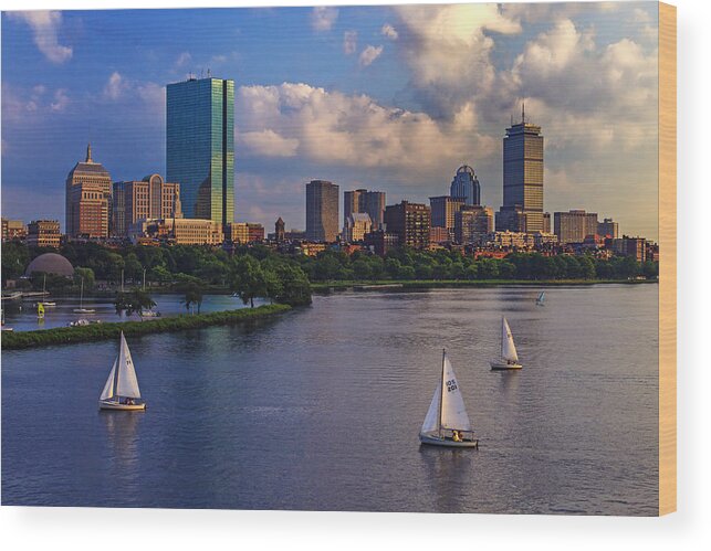 Longfellow Bridge Wood Print featuring the photograph Boston Skyline by Rick Berk