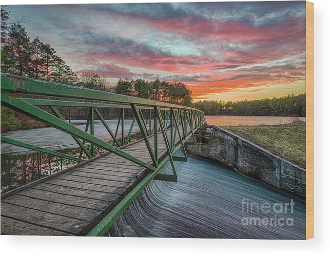 Boughton Wood Print featuring the photograph Boughton Bridge to Beauty by Joann Long