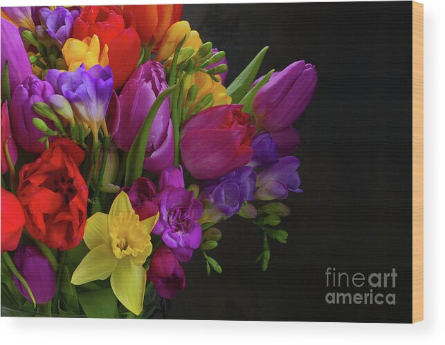 Tulip Wood Print featuring the photograph Floral Dance by Anastasy Yarmolovich