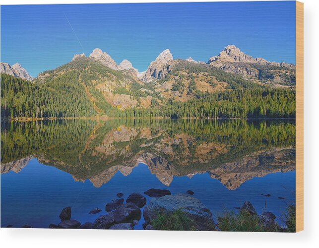 Bradley Lake Wood Print featuring the photograph Bradley Lake Morning Reflections by Greg Norrell