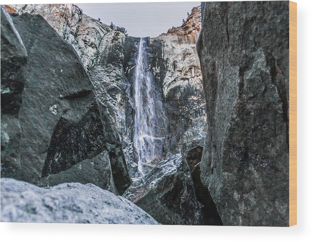 California Wood Print featuring the photograph Bridalveil Fall Yosemite by Adam Rainoff