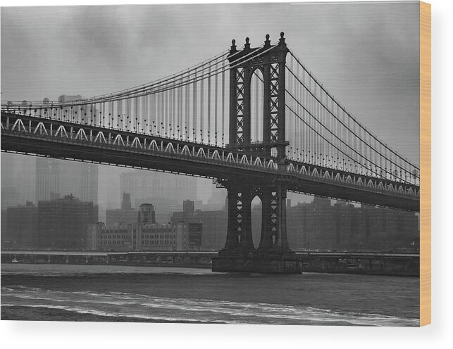 Brooklyn Wood Print featuring the photograph Bridge Over Troubled Water by Adam Reinhart