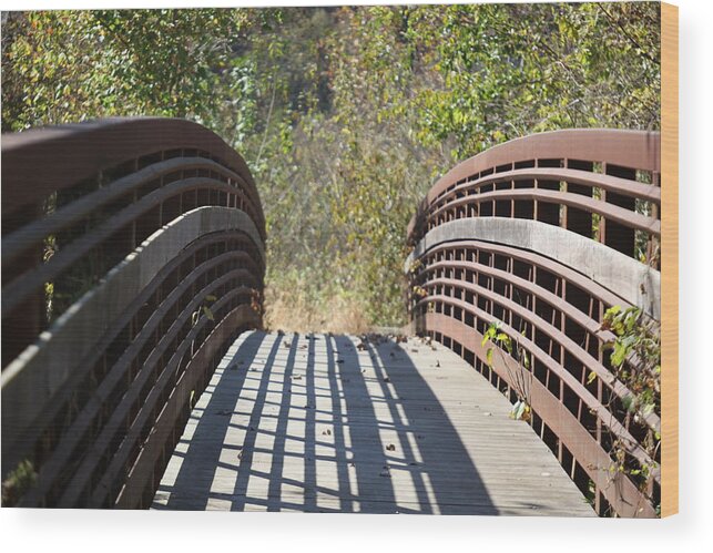 Bridge Wood Print featuring the photograph Bridge Walk Way by Kathryn Cornett