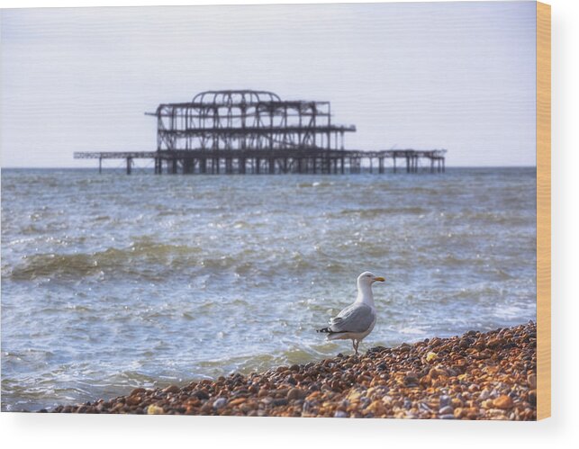 West Pier Wood Print featuring the photograph Brighton by Joana Kruse