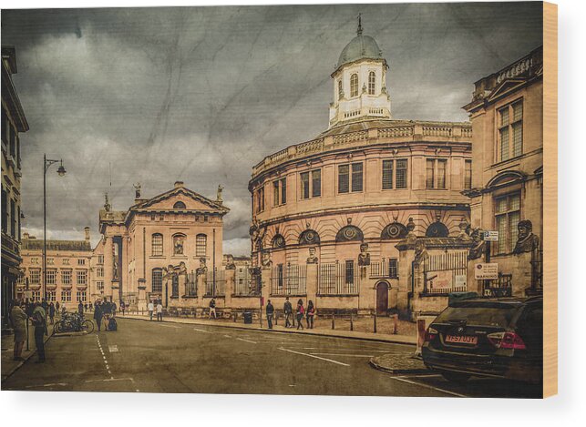 Oxford Wood Print featuring the photograph Oxford, England - Broad Street by Mark Forte