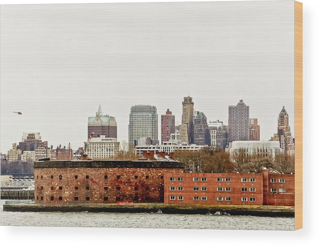 Brooklyn Wood Print featuring the photograph Brooklyn over Governors Island by Elena Perelman