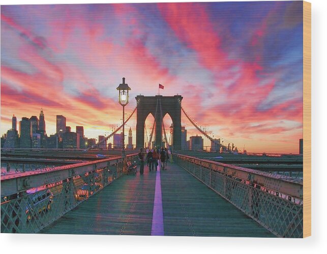 Brooklyn Wood Print featuring the photograph Brooklyn Sunset by Rick Berk