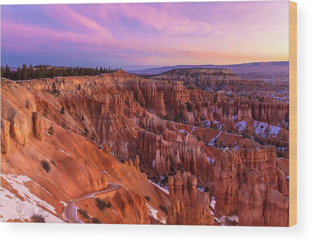Natioanl Park Wood Print featuring the photograph Bryce Canyon at Sunrise by Jonathan Nguyen