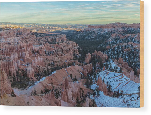 Bryce Canyon National Park Wood Print featuring the photograph Bryce Canyon Evening by Jonathan Nguyen