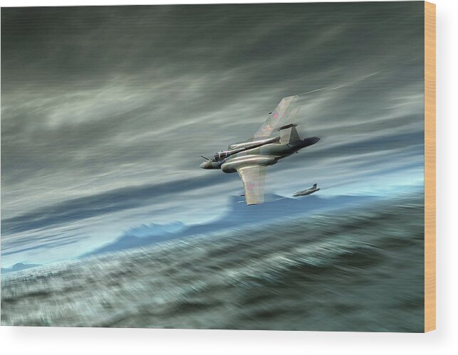 Blackburn Buccaneer Wood Print featuring the digital art Buccaneer Raiders by Airpower Art