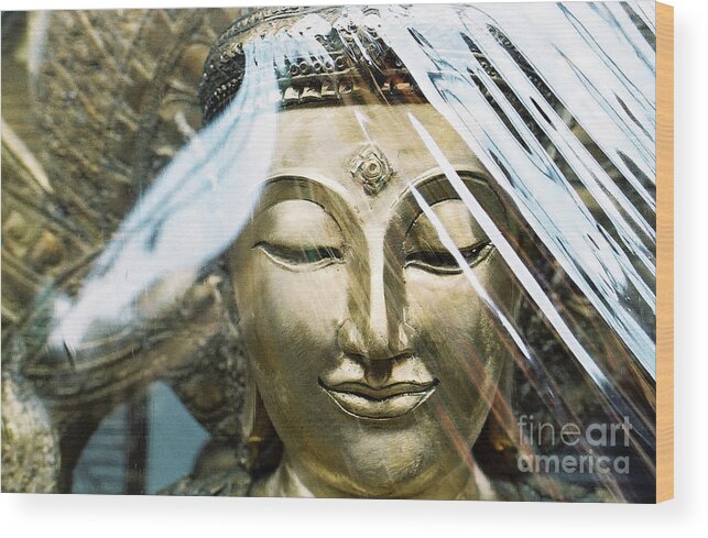 Buddha Wood Print featuring the photograph Buddha Protected by Dean Harte