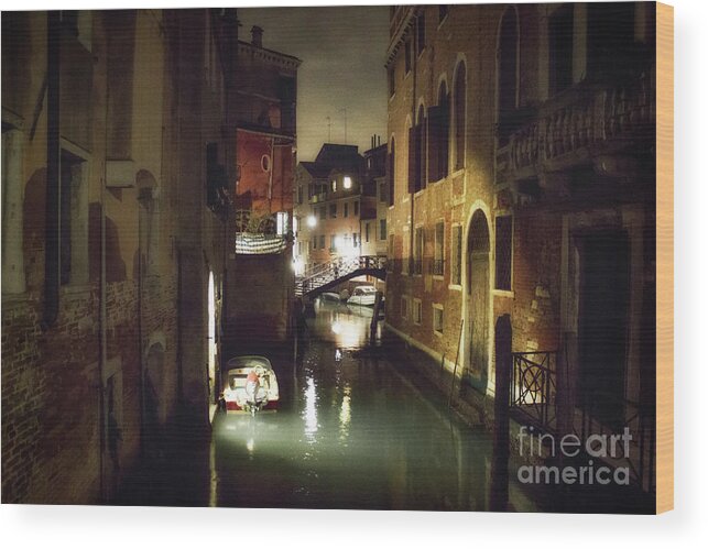 Venice Wood Print featuring the photograph Buona Notte by Becqi Sherman