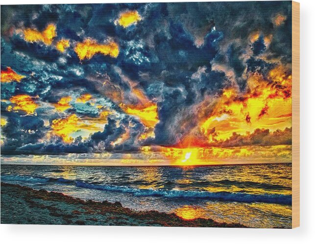 Sunrise Wood Print featuring the photograph Bursting Forth by Dennis Baswell