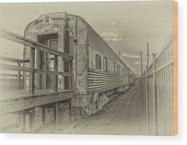 Monotone Wood Print featuring the photograph Bygone Era by Jim Painter