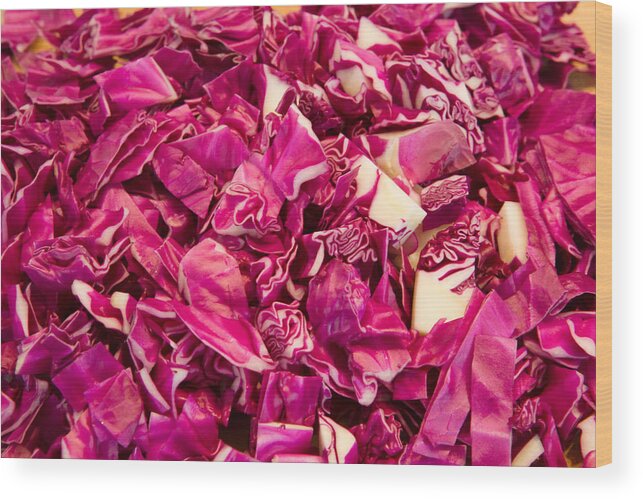 Food Wood Print featuring the photograph Cabbage 639 by Michael Fryd