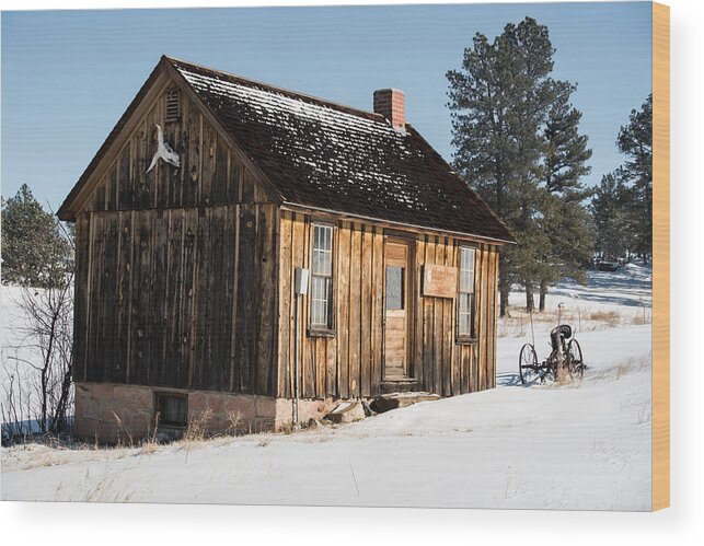 Abandoned Wood Print featuring the photograph Cabin In The Snow by Art Atkins