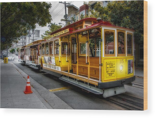 California Wood Print featuring the photograph Cable Car by Patrick Boening