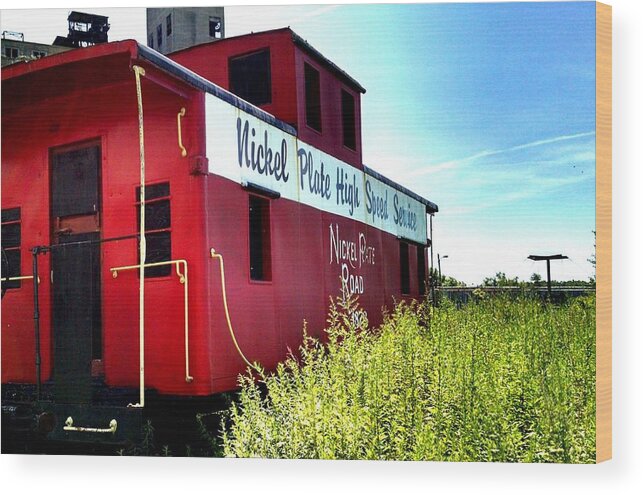 Caboose Wood Print featuring the photograph Caboose by Brad Nellis
