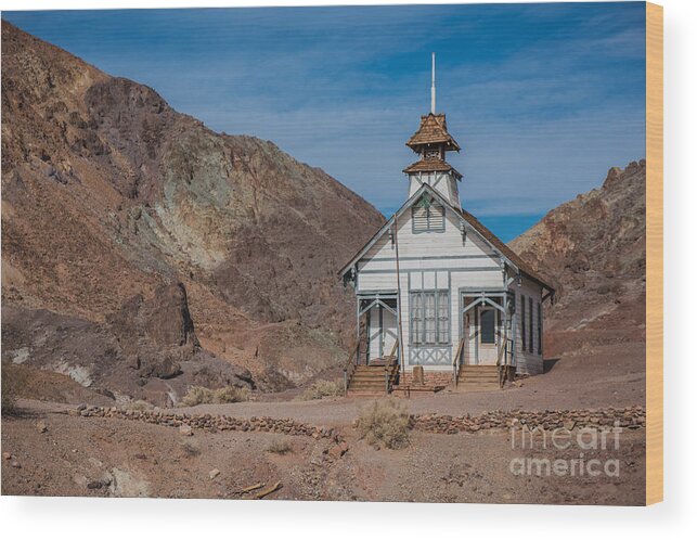 Calico Ghost Town Wood Print featuring the photograph Calico School by Daniel Ryan
