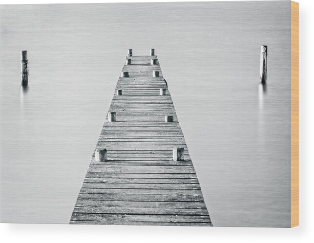 Jetty Wood Print featuring the photograph Calm by Catherine Reading