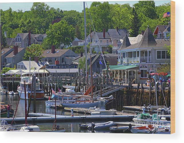 Camden Wood Print featuring the photograph Camden Village Maine by Marty Fancy