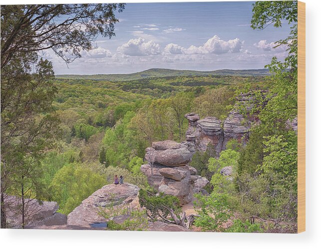 Garden Of The Gods Wood Print featuring the photograph Camel Rock Overlook by Susan Rissi Tregoning