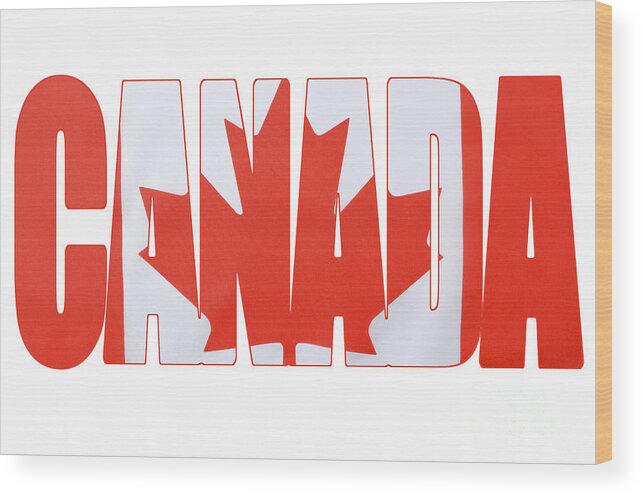  July Wood Print featuring the photograph Canadian Flag by Milleflore Images