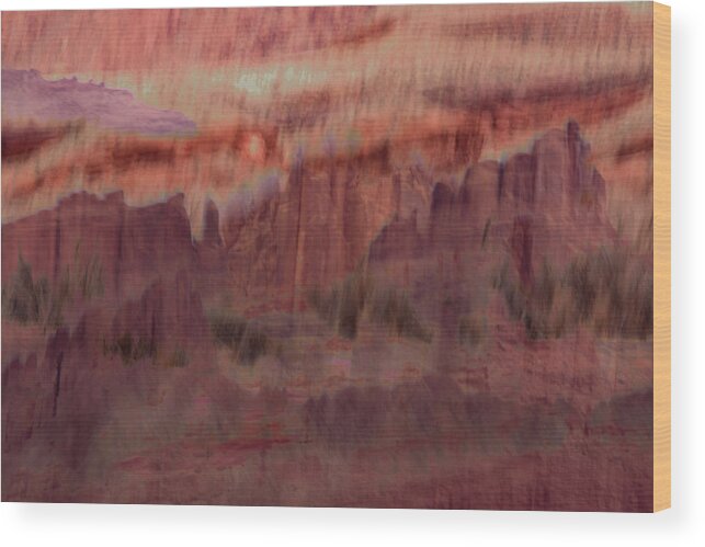 Canyons Wood Print featuring the photograph Canyon Dreaming by Deborah Hughes