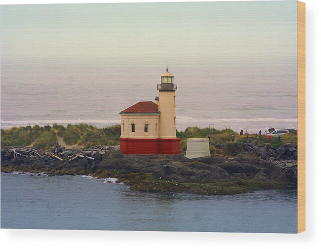 Lighthouses Wood Print featuring the photograph Cape Blanco Lighthouse LI 8000 by Mary Gaines